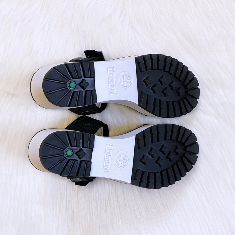 Timberland Women’s Koralyn Wedge 2 Band Black Nubuck Leather Sandals - Picture 10 of 10